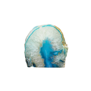 Blue Agate Candle Holder with Tealight Candle (1.095kg) - Calm, Protection & Ambient Glow - Heavenly Crystals Online