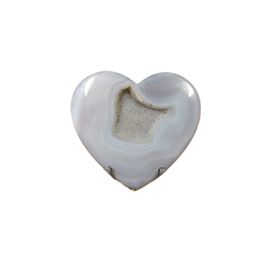 Blue Agate Druzy Heart with stand (125g) – Calm, Clarity & Gentle Healing - Heavenly Crystals Online
