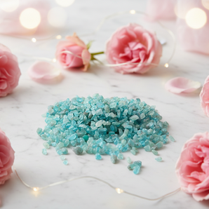 Blue Apatite Chips (100g) Pouch for Motivation & Insight - Heavenly Crystals Online