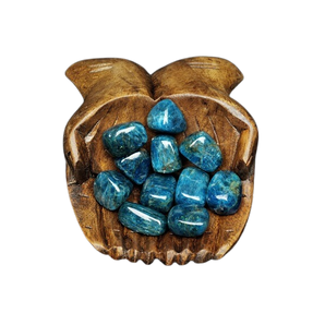 Blue Apatite Tumbled Stone – Inspiration, Clarity & Spiritual Awakening - Heavenly Crystals Online