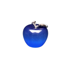 Blue Cats Eye Apple (man-made) - Heavenly Crystals Online
