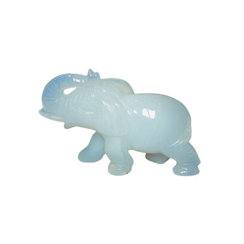 Blue Chalcedony Elephant (271g) Calm, Communication & Emotional Harmony - Heavenly Crystals Online