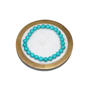 Blue Dyed Howlite Bracelet (7mm to 8mm) Calm, Clarity & Soothing Energy - Heavenly Crystals Online