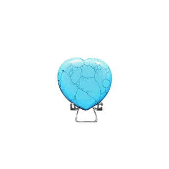 Blue Dyed Howlite Heart (35g) – Calm, Clarity & Stress Relief - Heavenly Crystals Online