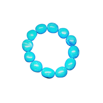 Blue Dyed Howlite Nugget Bracelet (12mm) Calm, Communication & Emotional Balance - Heavenly Crystals Online