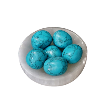 Blue Dyed Howlite Tumbled Stone – Peace, Communication & Emotional Balance - Heavenly Crystals Online