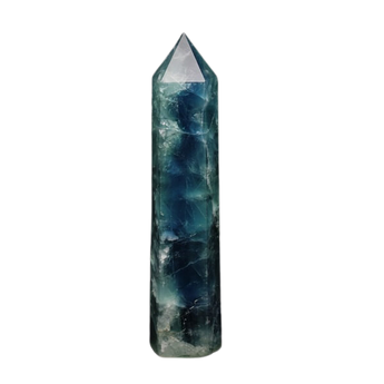 Blue Fluorite Generator Point (1.796kg) – Calm, Clarity, Intuition & Energetic Harmony - Heavenly Crystals Online