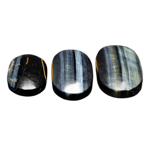 Blue & Golden-Brown Tiger Eye Palm Stone – Strength, Clarity & Grounding - Heavenly Crystals Online