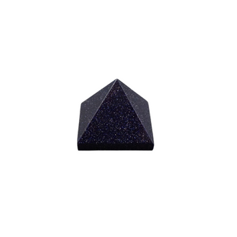 Blue Goldstone Pyramid (Manmade - glass with copper) - Confidence, Ambition & Positive Energy - Heavenly Crystals Online