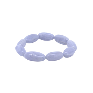 Blue Lace Agate Bracelet - 25mm x 10mm