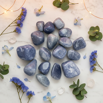 Blue Quartz Tumble (Free Form) Soothing Energy, Balance & Inner Peace - Heavenly Crystals Online