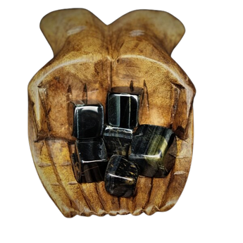 Blue and Golden-Brown Tiger’s Eye Square Tumbled Stones (Hawk’s Eye) – Protection, Focus & Inner Strength - Heavenly Crystals Online