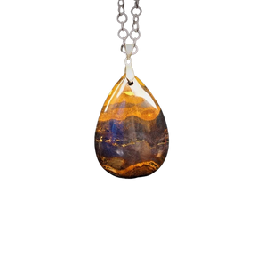 Brown Agate Pendant in Sterling Silver – Grounding, Stability & Protective Earth Energy - Heavenly Crystals Online