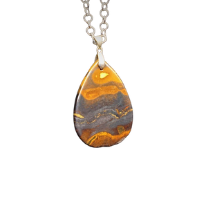 Brown Agate Pendant in Sterling Silver – Grounding, Stability & Protective Earth Energy - Heavenly Crystals Online