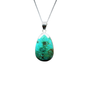 Chrysocolla Pendant 925 Sterling Silver