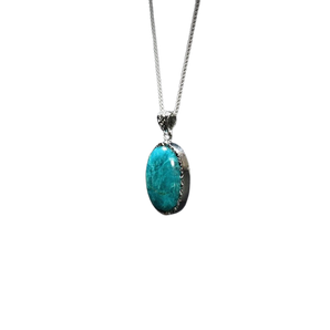 Chrysocolla Pendant 925 Sterling Silver