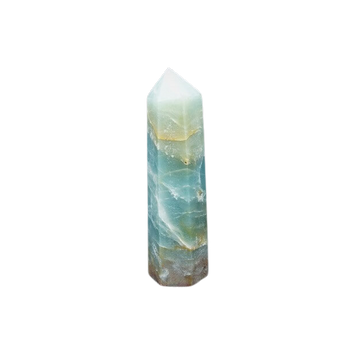 Caribbean Blue Calcite Generator Point (130g) Calming Crystal for Peace, Intuition & Emotional Flow - Heavenly Crystals Online