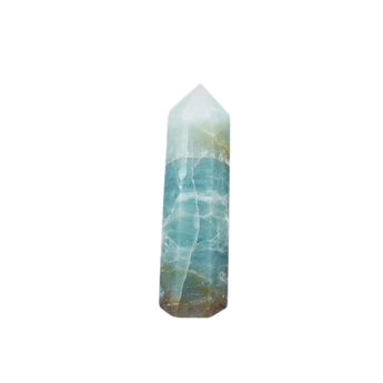Caribbean Blue Calcite Generator Point (130g) Calming Crystal for Peace, Intuition & Emotional Flow - Heavenly Crystals Online