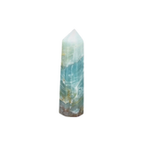 Caribbean Blue Calcite Generator Point (130g) Calming Crystal for Peace, Intuition & Emotional Flow - Heavenly Crystals Online