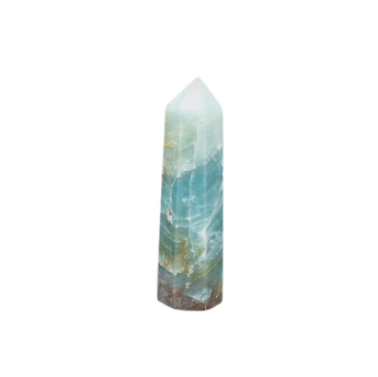 Caribbean Blue Calcite Generator Point (130g) Calming Crystal for Peace, Intuition & Emotional Flow - Heavenly Crystals Online