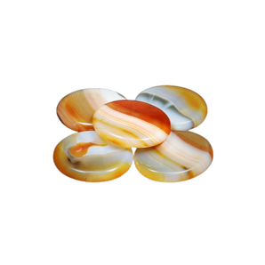 Carnelian Banded Thumb Worry Stone – Courage, Motivation & Emotional Balance - Heavenly Crystals Online
