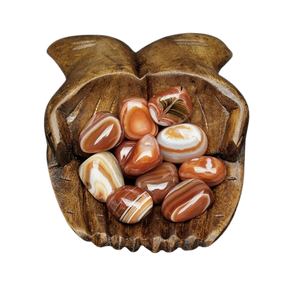 Carnelian Banded Tumbled Stone – Vitality, Courage & Creative Energy - Heavenly Crystals Online