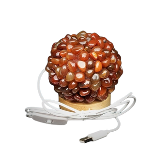 Carnelian Gemstone Lamp (555g) Vitality, Creativity & Motivation Crystal Light - Heavenly Crystals Online