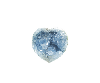 Celestite Geode Heart with Stand (477g) Peace, Clarity & Angelic Connection Crystal - Heavenly Crystals Online