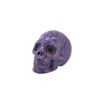 Charoite Skull (178g) – Rare Siberian Crystal for Transformation & Intuition - Heavenly Crystals Online