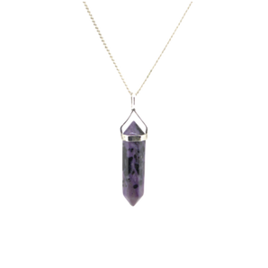 Charoite Double Terminated Pendant 925 Sterling Silver