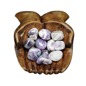 Amethyst Chevron Aura Tumbled Stone