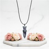 Chevron Amethyst Crystal Point Pendant – Intuition, Calm & Spiritual Clarity - Heavenly Crystals Online