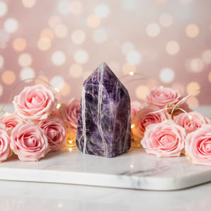 Chevron Amethyst Generator Point (283g) – Intuition, Protection & Spiritual Clarity - Heavenly Crystals Online