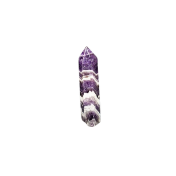 Chevron Amethyst Generator Point (51g) – Intuition, Protection & Spiritual Clarity - Heavenly Crystals Online