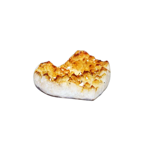 Citrine Geode Heart with stand - 494 grams