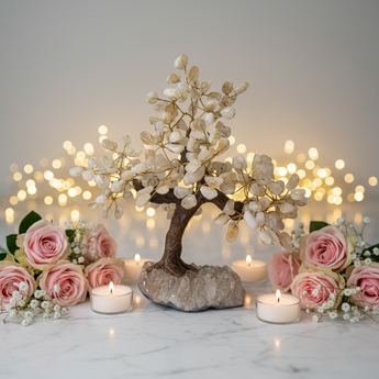 Citrine Bonsai Tree with Smoky Quartz Cluster (1.809kg) – Abundance, Protection & Positive Energy Decor - Heavenly Crystals Online