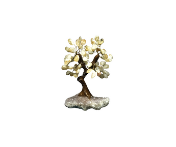 Citrine Gemstone Bonsai Tree (552g) with Amethyst Cluster – Prosperity, Intuition & Crystal Home Decor - Heavenly Crystals Online