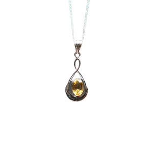 Citrine Oval Pendant | 925 Silver | Joy & Abundance - Heavenly Crystals Online