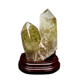 Citrine Twin Flame Generator Points on Wooden Base (1.174kg) – Union, Abundance & Manifestation - Heavenly Crystals Online