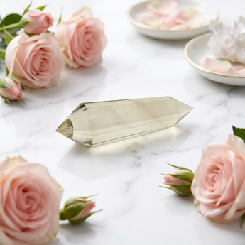 Citrine Vogel Wand 24 Facets (60g) - Manifestation, Abundance & Focused Intention - Heavenly Crystals Online