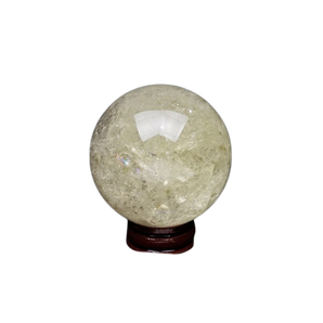 Citrine Sphere with wooden stand - 270 grams