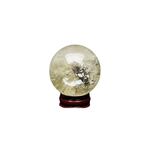 Citrine Sphere with wooden stand - 152 grams