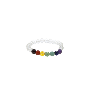 Clear Quartz 7 Chakra Bracelet