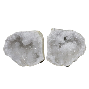 Clear Quartz Geode Cave Pair - Heavenly Crystals Online