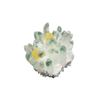 Clear Quartz Green Phantom Cluster (880g) - Growth, Clarity & High‑Vibration Healing Energy - Heavenly Crystals Online