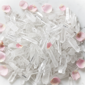 Clear Quartz Gridding Point (100g) Natural Crystal in Organza Pouch for Amplification & Energy Alignment
 - Heavenly Crystals Online