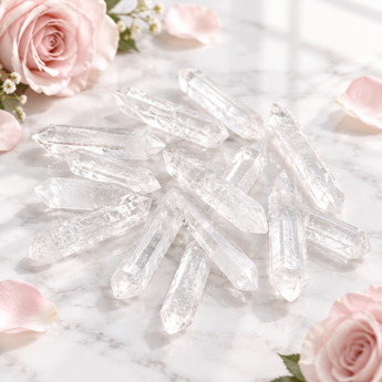 Clear Quartz Gridding Point (100g) Natural Crystal in Organza Pouch for Amplification & Energy Alignment
 - Heavenly Crystals Online