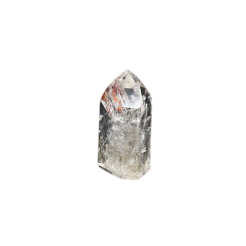 Clear Quartz Master Channeling Point with Red Hematite (623g) – Higher Guidance, Grounded Strength & Intuitive Activation - Heavenly Crystals Online