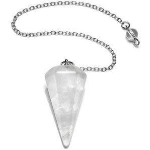 Clear Quartz Faceted Pendulum - XXL