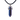 Cobalt Aura Quartz Double Terminated Pendant with black cord - Heavenly Crystals Online